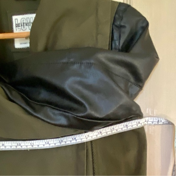 Love Destroyed Womens Army Green Long Black Jacket Coat Classic Practical Cotton - Picture 11 of 11